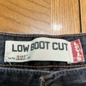 Men’s Levi 527 Low Boot Cut Jeans, Black